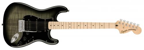 037-8153-539 Squier Affinity Series Stratocaster Electric Guitar HSS Flame Maple Top Black Burst 0378153539
